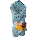 Beary Basics Hooded Towel Set in Aqua with... by BearyBasics
