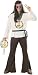 Mens Disco Costume Outfit Peace Hippie 60s 70s Bohemian Hippy White Tunic Top Brown Pants Retro