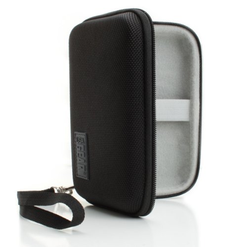 USA Gear Hard Shell Carrying Case for Western Digital / WD My Passport , Transcend StoreJet , Toshiba Canvio , Seagate Backup & More Portable External Hard Drives ** Includes Stylus and Accessory Bag**