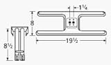 'Burner Asmby, H Twn 1.25 , Ss, 19.5 X 8; Bmstr'