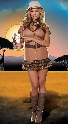On The Hunt Sexy Women's Costume Adult Halloween Outfit - Size 3X/4X, Dress Size 18-20