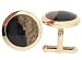 Michael Valitutti 14K Yellow Gold Petrified Wood Men's Cufflinks