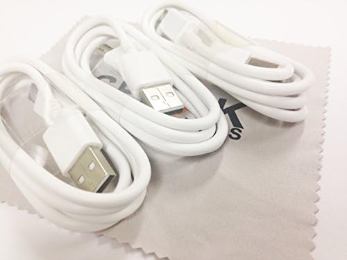 Spark! 3PCS White Charger Cable Micro USB to 2.0 USB Charger for Samsung Galaxy S3 Note2 HTC BlackBerry (White)