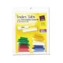 Index Tab, 1", Plastic, Self-Stick, Assorted Colors, 25/Pack AVE16219