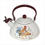 Impressions Country Morning Whistling Tea Kettle 80 oz. with Optional Acces ....