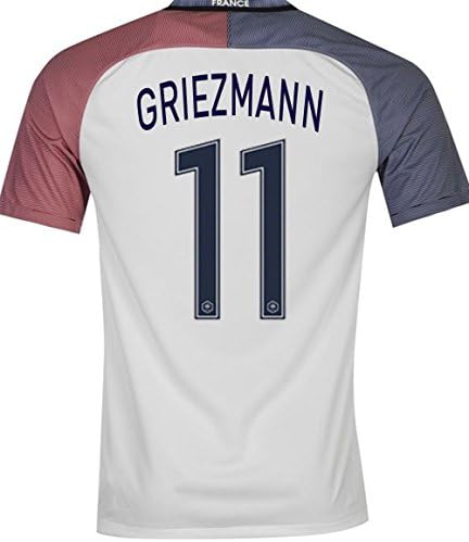2016 UEFA Euro France Away 11 GRIEZMANN Customized White men`s soccer Jersey SIZE L