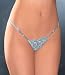 Escante Open Front G-String in the Color Turquoise Size One Size