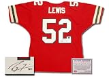 Ray Lewis Miami Hurricanes NCAA Hand Signed Authentic Style Away Orange Jersey