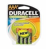 Duracell Rechargeables StayCharged AAA Batteries, 4-Count Duracell Rechargeables StayCharged AAA Batteries, 4-Count