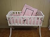 Baby Doll Bedding Hotel Style Cradle Bedding Set, Pink