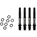 NineDartOut.us Fit Shaft Carbon Slim 4 Pack(Spinning) (#1-13.0mm - Extra Short)