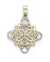 14k Two-Tone Medallion Pendant - JewelryWeb
