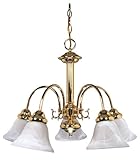 IMAGE OF Nuvo 60/185 Ballerina 5 Light Chandelier with Alabaster Glass Shades