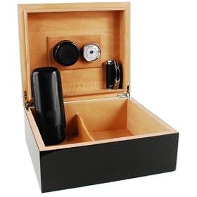 Colibri Inlay Humidor Enterprise Lighter & 2 Finger Case