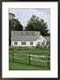 Rustic Home with Solar Panels and a Split Rail Fence Framed Photographic Poster Print, 21x29