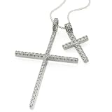 goldmaid Damencollier 925 Silber, Doppelkreuz