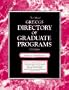 The Official Gre Cgs Directory of Graduate Programs: Natural Sciences (Directory of Graduate Programs: Vol. A: Natural Sciences)