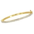Diamond Fascination 14K Yellow Gold Diamond Accent 4.75 Inch Baby Bangle