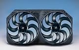 Flex-a-lite 284 Black 15 Electric Dual Puller Fan with Variable Speed Control