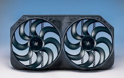 Flex-a-lite 284 Black 15 Electric Dual Puller Fan with Variable Speed Control