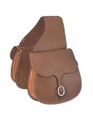 Sports: Tough 1 Tough-1 Leather Saddle Bag, Light Chestnut - JT International, Inc.