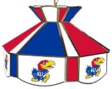 16 inch Stained Glass Swag Light - Kansas - NCAA Team