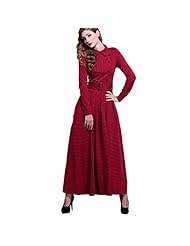 Plus Size A-line Plaid Print Belted Fitted Long Sleeves Cotton/Polyester Maxi Dress 