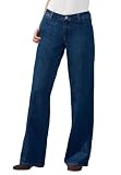 Woman Within Plus Size Petite wide leg stretch jeans