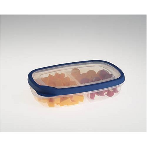 Childrens Toyshop  Kitchen & Housewares : Rubbermaid FG5157RDBLUE Flex & Seal Divided Rectangle Food Storage Container