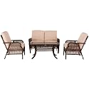 Kurtis Seaton Indoor/ Outdoor Conservatory Furniture Set includes Table/ Sofa/ 2 Chairs (4 Pieces)