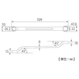 トップ(TOP) 両口メガネレンチ 45度型長形 TM-26×32