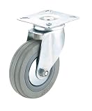 Steelex D2592 2-Inch 110-Pound Swivel Rubber Plate Caster, Gray