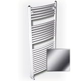 (MC75/80) Curved Chrome Heated Towel Ladder Rail 795mm x 787mm