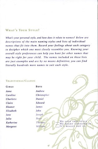 Cover image : The Baby Naming Journal