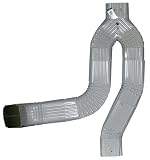 Downspout Diverter, Off-Set, 2x3, Low Gloss White