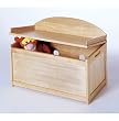 Child's Wooden Toy Box Chest - Beechwood Finish