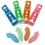 eForCity Premium Silicone Case 4 Color Combo Set for Nintendo Wii (Pink / Light Blue / Light Green / Orange)