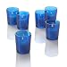 Set of 72 Colored Glass Votive Candle Holders, Blue