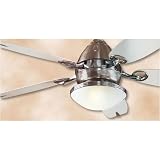 Hunter Ceiling Fans 25753BN Retro Fan - Brushed Nickel Contemporary Indoor Fan 48