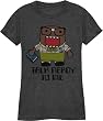 Domo Talk Nerdy To Me Juniors' Tee, Charcoal Heather