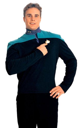 Deluxe Deep Space Nine Star Trek Uniform Shirt Costume (Teal)
