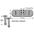 Oval Twin Cast Iron Burner Straight Venturi