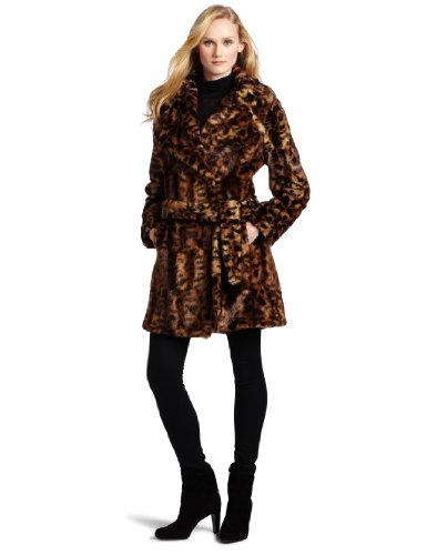 Calvin Klein Women's Faux Fur Wrap Modern Jacket 