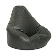 Black Extra Large Leather Luxe Beanbag By Elite Furniture