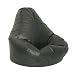Black Extra Large Leather Luxe Beanbag By Elite Furniture
