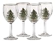 Spode Christmas Tree Wine Goblets, Set of 4