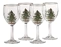 Spode Christmas Tree Wine Goblets, Set of 4