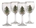 Spode Christmas Tree Wine Goblets, Set of 4
