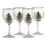 Spode Christmas Tree Wine Goblets, Set of 4