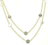 38 Fashion Link Necklace w/Polished Round Stations